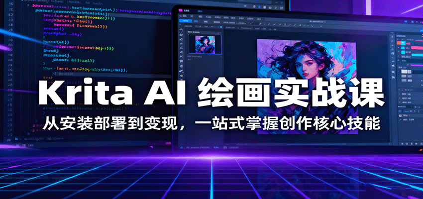 Krita AI 绘画实战课：从安装部署到变现，一站式掌握创作核心技能-创薯资源
