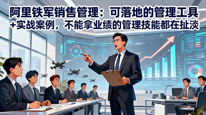 阿里铁军销售管理：可落地的管理工具+实战案例，不能拿业绩的管理都在扯淡-创薯资源