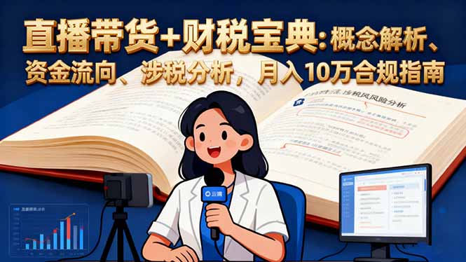 直播带货+财税宝典:概念解析、资金流向、涉税分析,月入10万合规指南-创薯资源