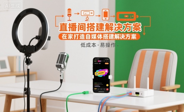直播间搭建解决方案,在家打造自媒体搭建解决方案-创薯资源