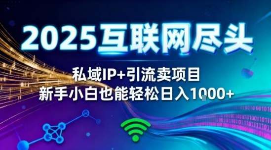 2025网创尽头王炸项目!私域IP+精准引流,新手小白在家躺賺日入1k,零经验也能上手【揭秘】-创薯资源