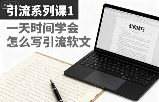 引流系列课1,一天时间学会怎么写引流软文-创薯资源