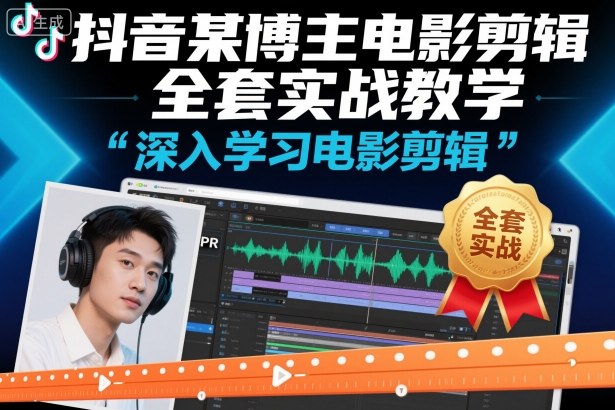 抖音某博主电影剪辑全套实战教学,深入学习电影剪辑-创薯资源
