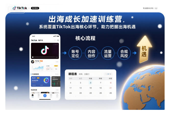出海成长加速训练营,系统覆盖TikTok出海核心环节,助力把握出海机遇(更新)-创薯资源