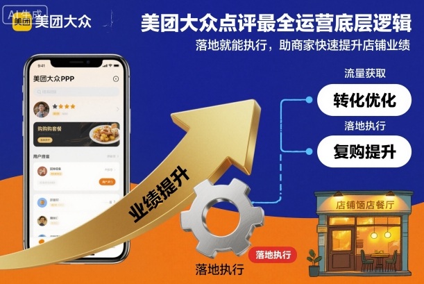 美团大众点评最全运营底层逻辑，落地就能执行，助商家快速提升店铺业绩-创薯资源