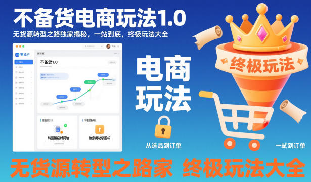 不备货电商玩法1.0，​无货源转型之路独家揭秘，一站到底，终极玩法大全-创薯资源