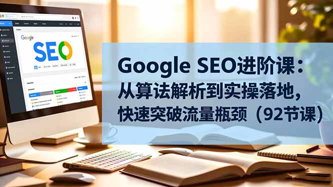 Google SEO进阶课：从算法解析到实操落地，快速突破流量瓶颈(92节课-创薯资源