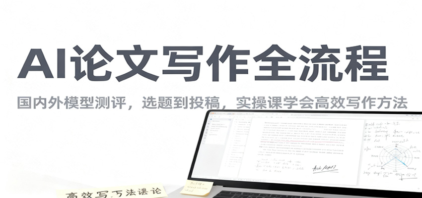 AI论文写作全流程，国内外模型测评，选题到投稿，实操课学高效写作方法-创薯资源