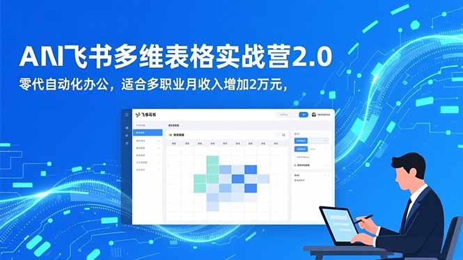 AI+飞书多维表格实战营2.0：零代码自动化办公，适合多职业月收入增加2万元-创薯资源