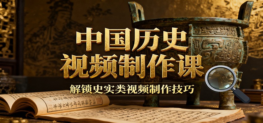 中国历史视频制作课：疆域地图集+参考文案+练习素材，解锁史实类视频制作技巧-创薯资源
