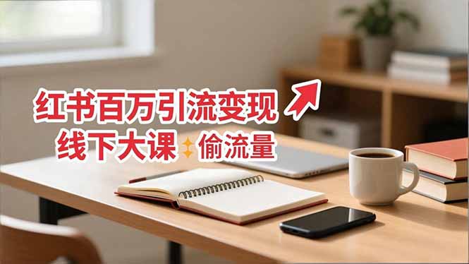 小红书百万引流变现-11月线下大课：分享从0到百万引流路径，手把手教偷流量、拿结果-创薯资源