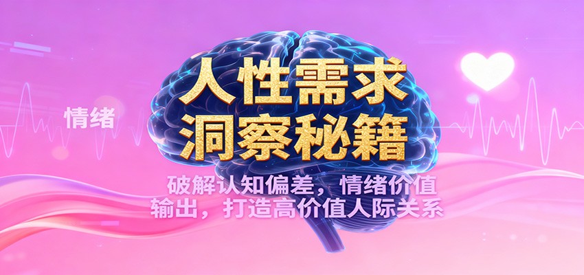 人性需求洞察秘籍，破解认知偏差，情绪价值输出，打造高价值人际关系-创薯资源