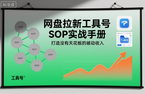 网盘拉新工具号SOP实战手册，打造没有天花板的被动收入-创薯资源