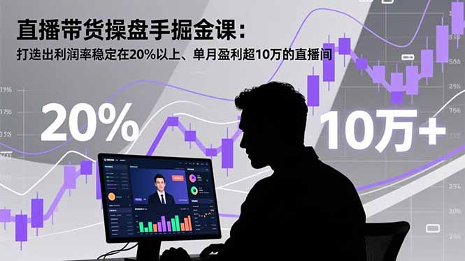 直播带货操盘手掘金课:打造出利润率稳定在20%以上、单月盈利超10万的直播间-创薯资源
