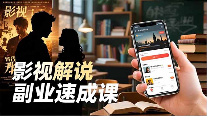 Tk影视解说副业速成课，软件安装、全流程实操、爆款预设，新手两周变现-创薯资源