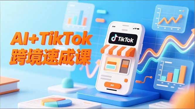 AI+TikTok跨境速成课，智能翻译、店铺定位、流程拆解，7天高效上线运营-创薯资源