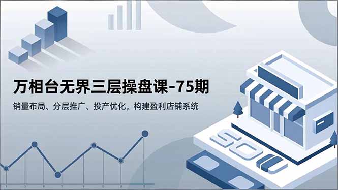 万相台无界三层操盘课-75期，销量布局、分层推广、投产优化，构建盈利店铺系统-创薯资源