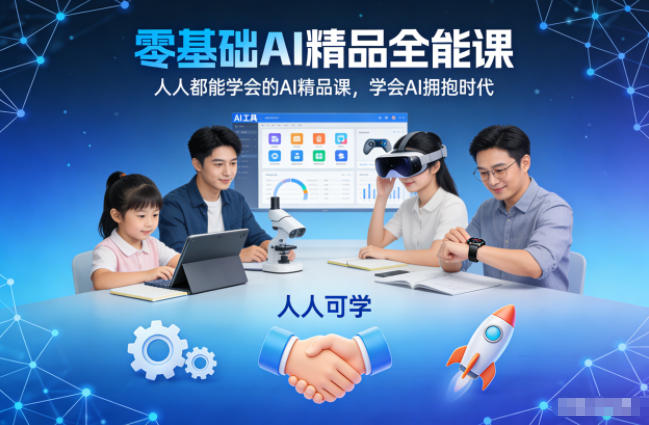 零基础AI精品全能课，人人都能学会的AI精品课，学会AI拥抱时代-创薯资源