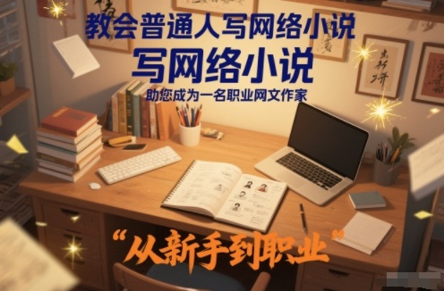 教会普通人写网络小说,助您成为一名职业网文作家-创薯资源