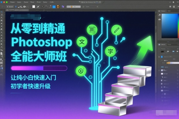从零到精通Photoshop全能大师班，让纯小白快速入门，初学者快速升级-创薯资源