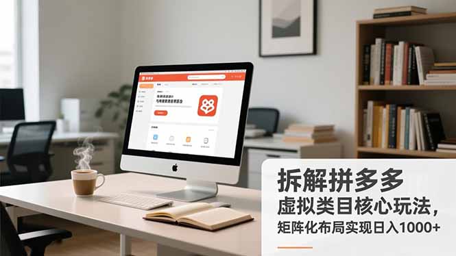 拆解拼多多虚拟类目核心玩法，矩阵化布局实现日入1000+-创薯资源