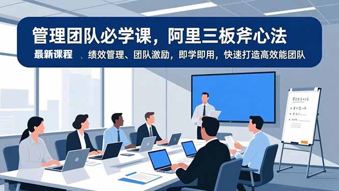 管理团队必学课，阿里三板斧心法、绩效管理、团队激励，即学即用，快速打造高效能团队-创薯资源