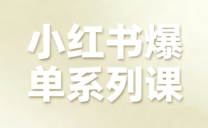 小红书爆单系列课,聚焦小红书电商全链路增长(更新)