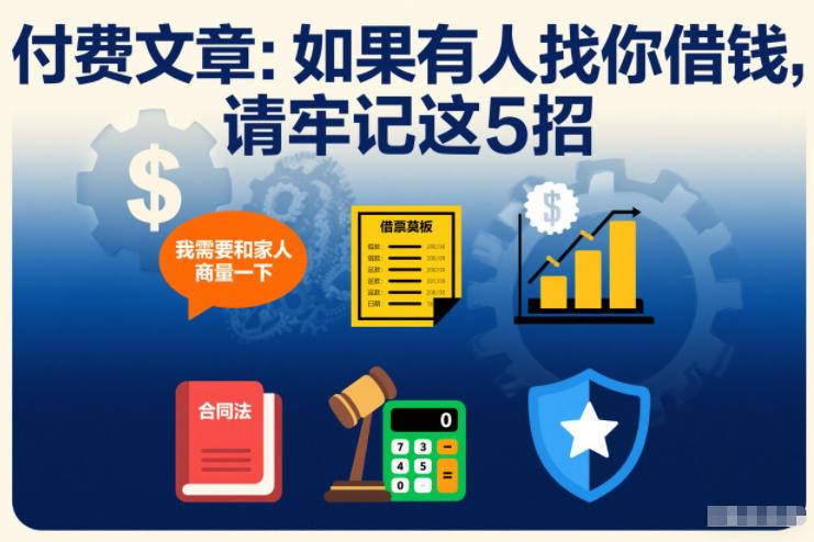 付费文章：如果有人找你借钱，请牢记这5招-创薯资源