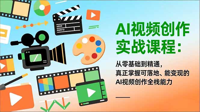 AI视频创作实战课程:从零基础到精通,真正掌握可落地、能变现的AI视频创作全栈能力-创薯资源