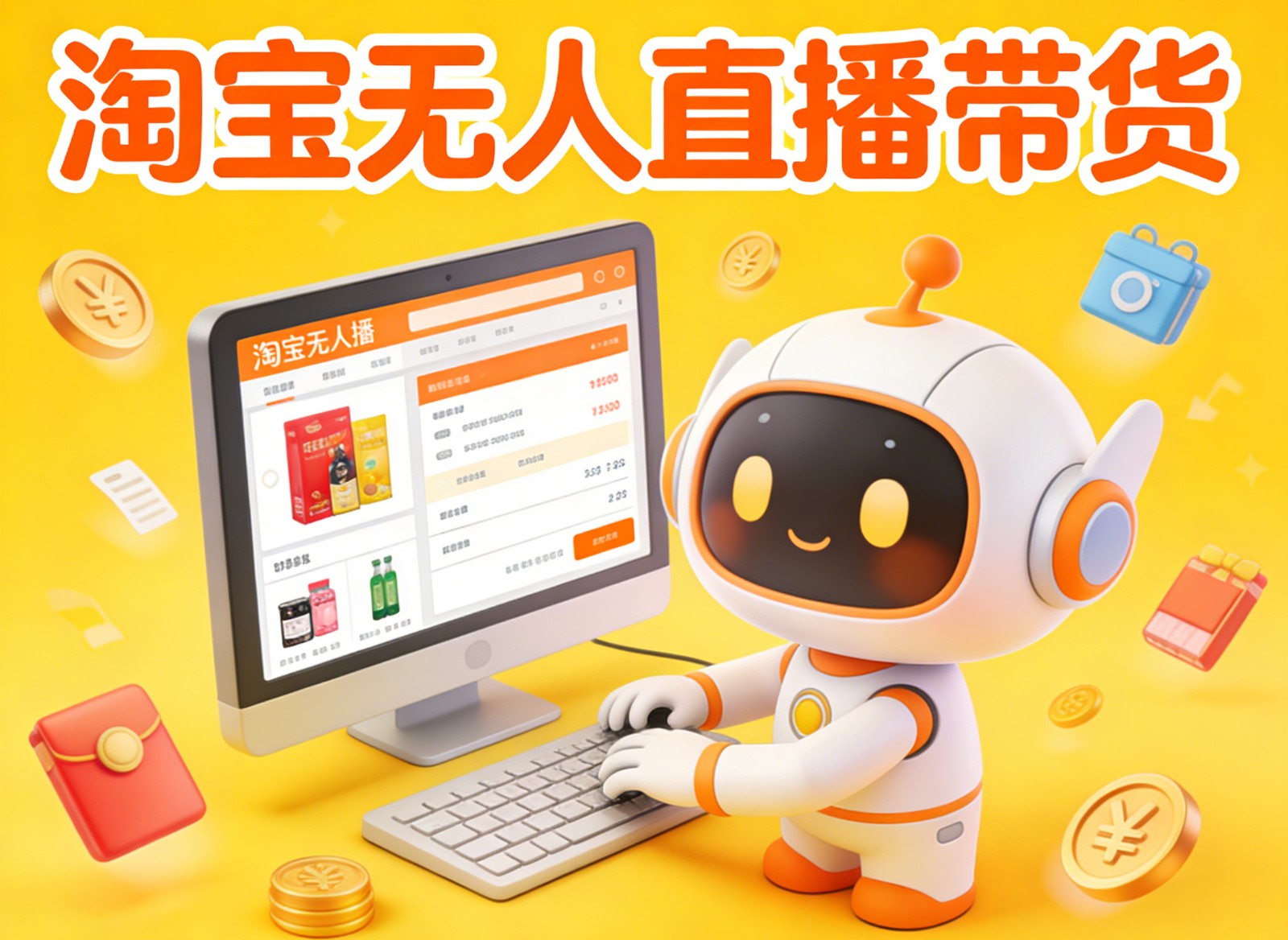 淘宝无人直播带货，24小时自动卖货，月佣金1W+，不违规不封号，不用露脸-创薯资源