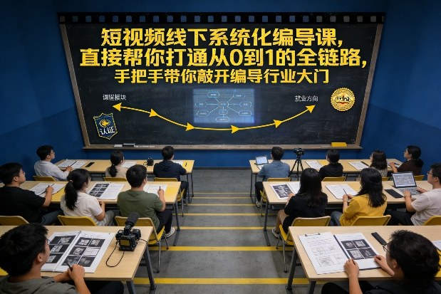 短视频线下系统化编导课，直接帮你打通从0到1的全链路，手把手带你敲开编导行业大门-创薯资源