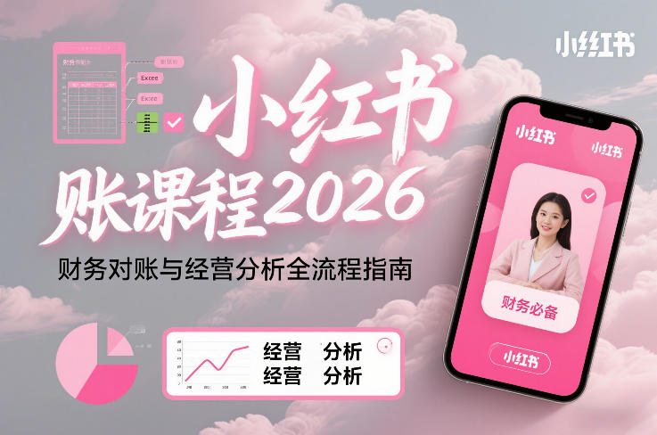 小红书对账课程2026，财务对账与经营分析全流程指南-创薯资源