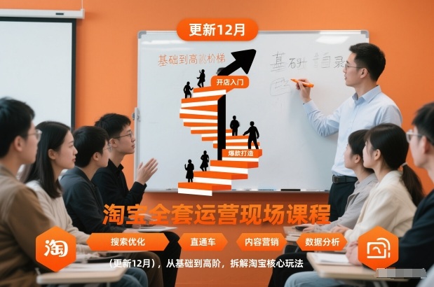 淘宝全套运营现场课程(更新26年1月)，从基础到高阶，拆解淘宝核心玩法-创薯资源