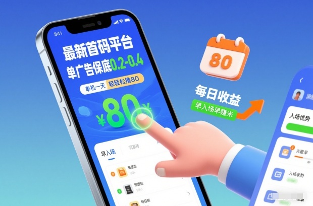 最新首码平台，单广告保底0.2-0.4，单机一天轻松撸80，早入场早賺米【揭秘】-创薯资源