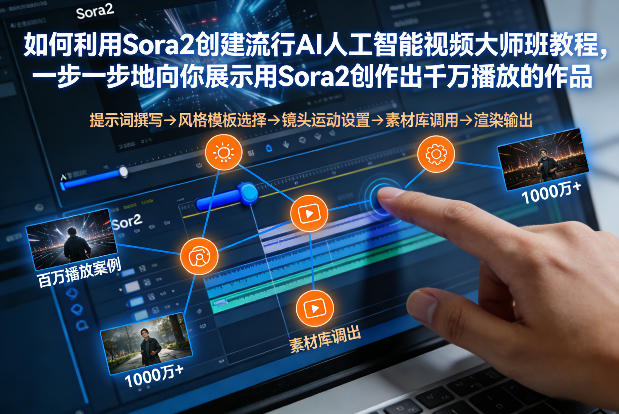 如何利用Sora2创建流行AI人工智能视频大师班,一步一步地向你展示用Sora2创作出千万播放的作品-创薯资源