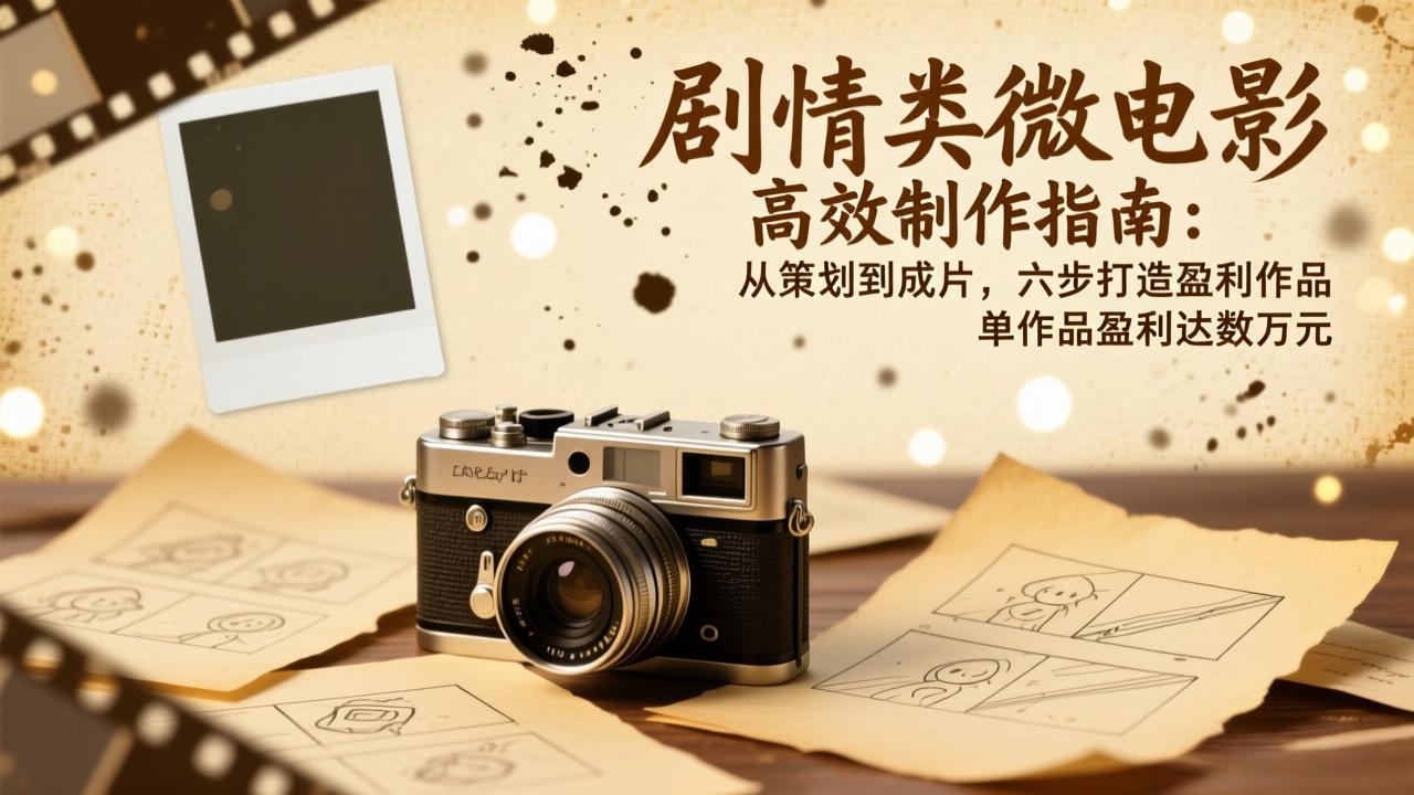 剧情类微电影高效制作指南：从策划到成片，六步打造盈利作品，单作品盈利达数万元-创薯资源