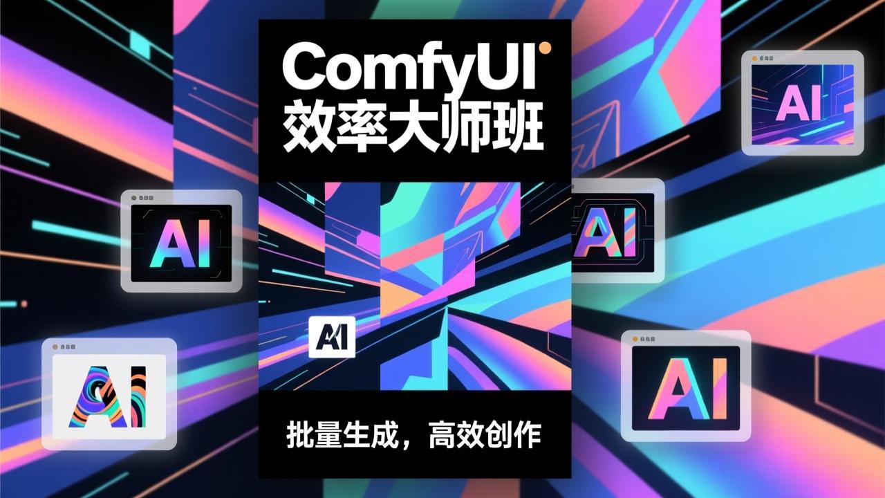 ComfyUI效率大师班：工作流搭建，批量生成，将个人AI出图效率提升5-10倍，月接单收入1-3万-创薯资源