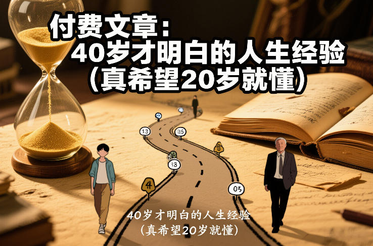 付费文章：40岁才明白的人生经验(真希望20岁就懂)-创薯资源