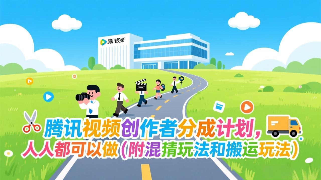 腾讯视频创作者分成计划，人人都可以做(附混剪玩法和搬运玩法-创薯资源