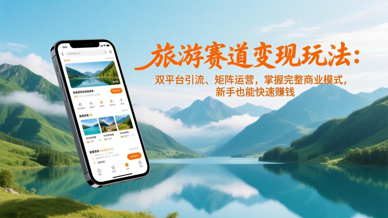 旅游赛道变现玩法：双平台引流、矩阵运营，掌握完整商业模式，新手也能快速赚钱-创薯资源