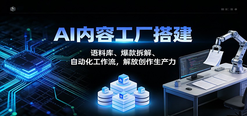 AI内容工厂搭建：语料库、爆款拆解、自动化工作流，解放创作生产力-创薯资源