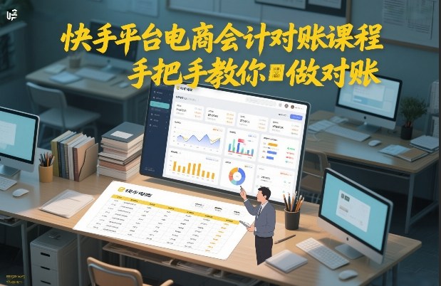 快手平台电商会计对账课程，手把手教你做对账-创薯资源