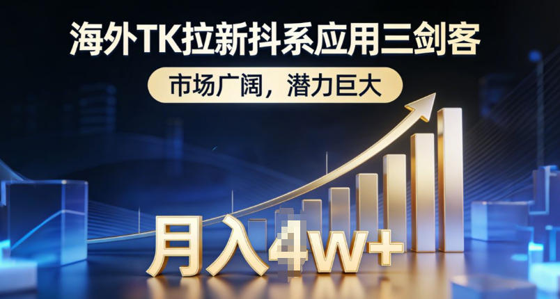 海外TK拉新抖系应用三剑客，市场广阔，潜力巨大，月入1w+-创薯资源