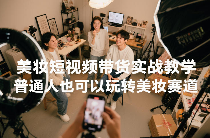 美妆短视频带货实战教学，普通人也可以玩转美妆赛道-创薯资源