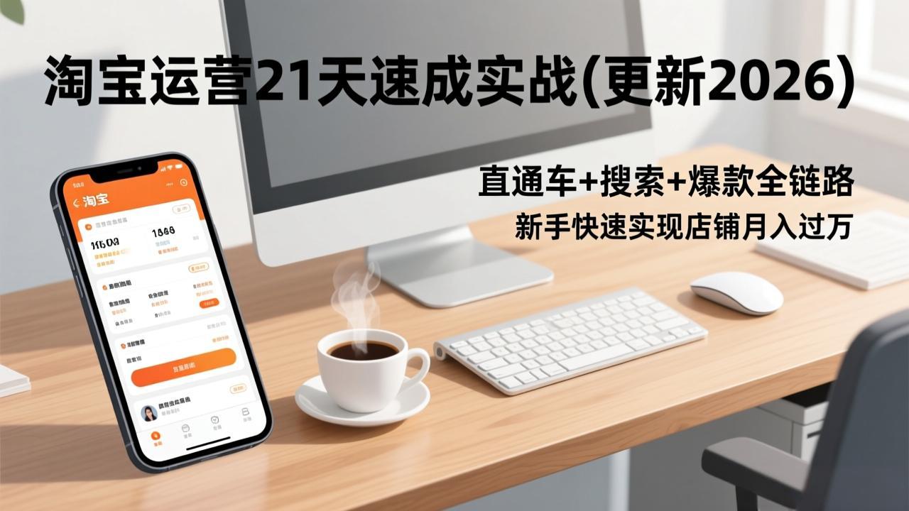 淘宝运营21天速成实战(更新2026-创薯资源