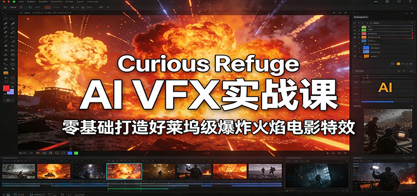 Curious Refuge AI VFX实战课，零基础打造好莱坞级爆炸火焰电影特效-创薯资源