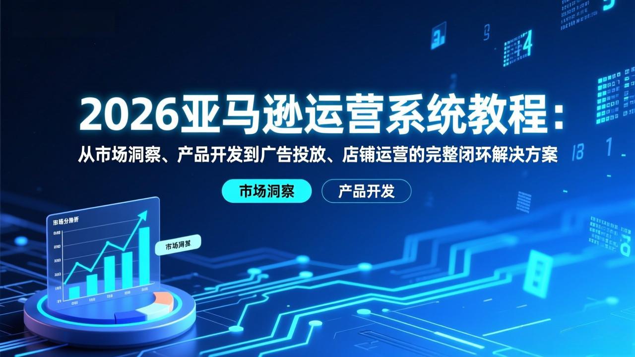 2026亚马逊运营系统教程：从市场洞察、产品开发到广告投放、店铺运营的完整闭环解决方案-创薯资源