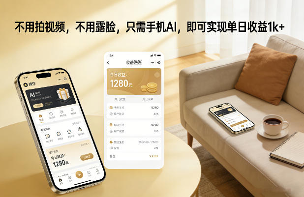 不用拍视频,不用露脸,只需手机AI,即可实现单日收益1k+【揭秘】-创薯资源