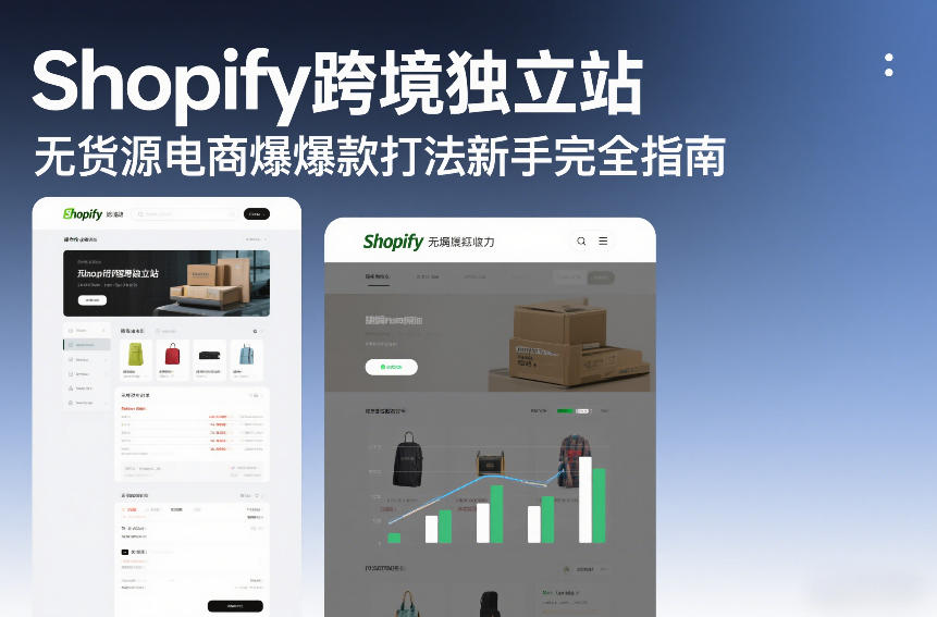 Shopify跨境独立站无货源电商爆款打法新手完全指南-创薯资源