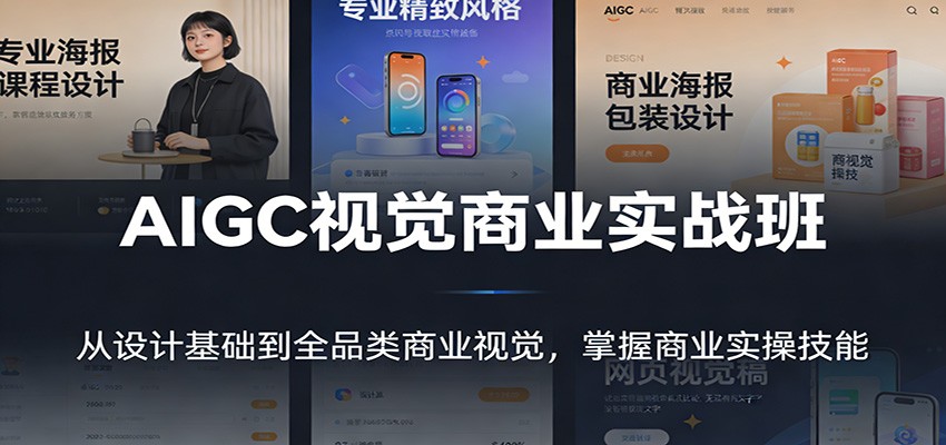 AIGC视觉商业实战班：从设计基础到全品类商业视觉，掌握商业实操技能-创薯资源